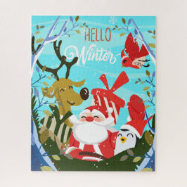 Julvinter Santa & Friends Puzzle Pussel