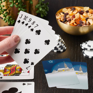 Julvinter-scenen Casinokort