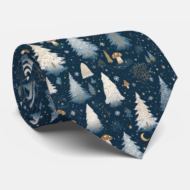 Julvinter Skog Tallmönster Slips (Rullad)