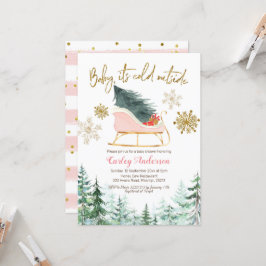 Julvinter Sleigh baby, det är kall utanför Inbjudningar