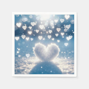Julvinter Snö Hearts Pappersservett
