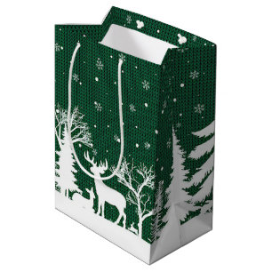 Julvinter Snö Knittzed Sweater Gift Bag