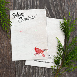 Julvinterkardinal Öarring Juelry Visning Visitkort