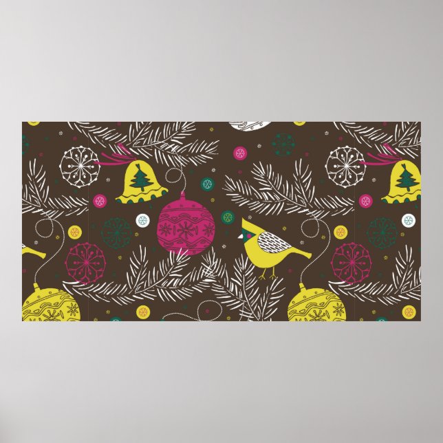 Julvintern mönster poster (Framsidan)