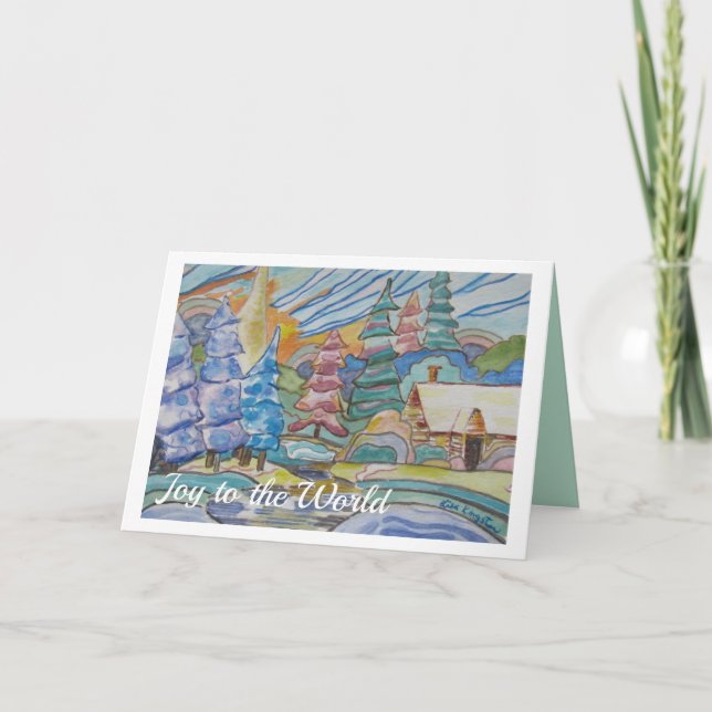 Julvintern Scen Helgkort (Framsida)