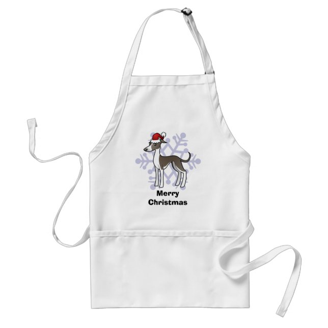 Julvinthund/Whippet/italiensk vinthund Förkläde (Framsidan)