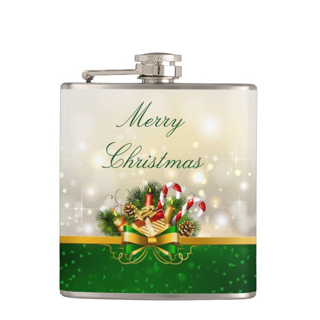 Julvinylförpackad kolv/ljus fickplunta (Framsidan)