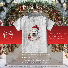Julvit björn baby fin jersey t-shirt