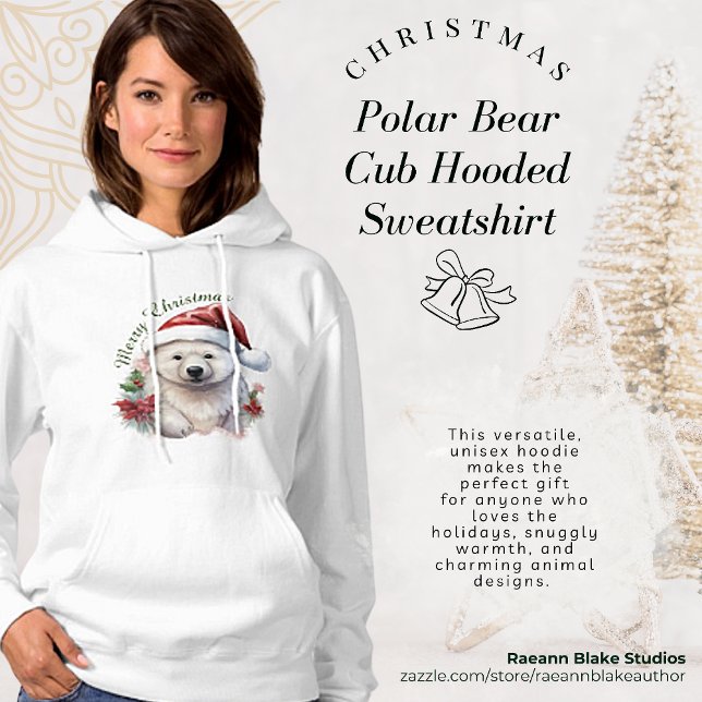 Julvit Björnunge Hoodie Tröja (Skapare uppladdad)
