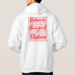 Julvit mall tryckt med 2 sidor för manar hoodie