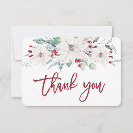 Julvit poinsettia tack vare ditt kort