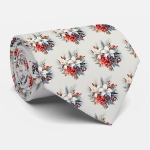 Julvit Red Flowers-Helgdagar, Elegant Slips