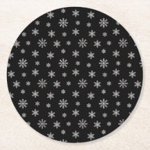 Julvit snöflingor modern svart mönster