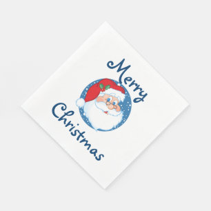Julvit Standard Luncheon Napkin/Santa Pappersservett