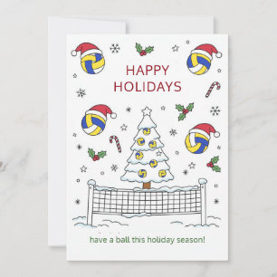 Julvolleyboll Boll Tomte Hatt Julkort