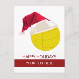Julvolleyboll Boll Tomtehatt postkort Helg Vykort