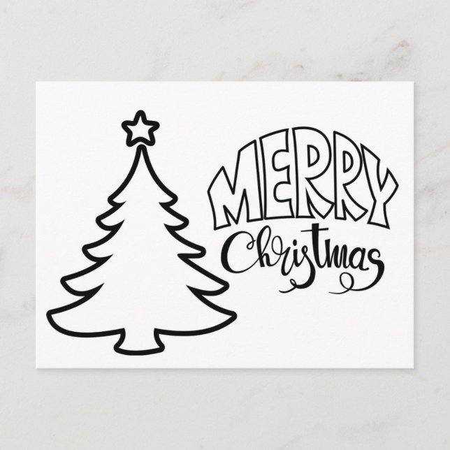 Julvykort - färg och skicka vykort (Framsida)