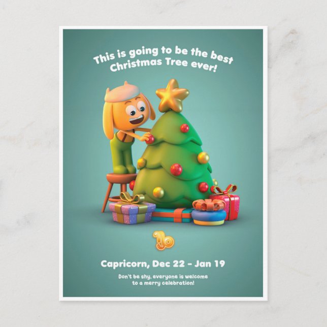 Julvykort för Capricorn Vykort (Framsida)