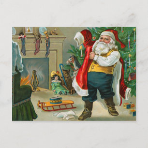 julvykort för jultomten helg vykort
