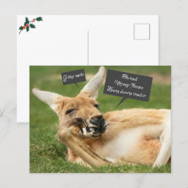 Julvykort från Australien; kangaroo Vykort