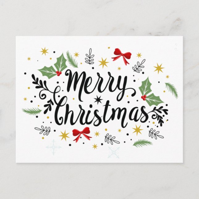 Julvykort - God jul Helg Vykort (Framsida)