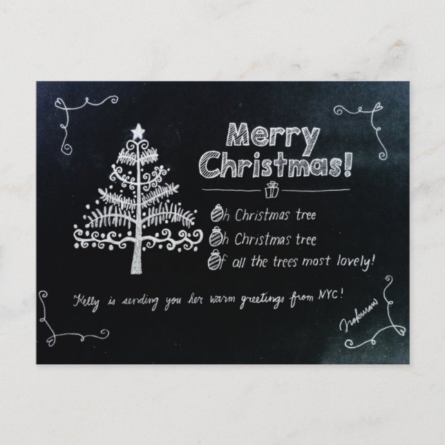 Julvykort helgdag från NYC Helg Vykort (Framsida)