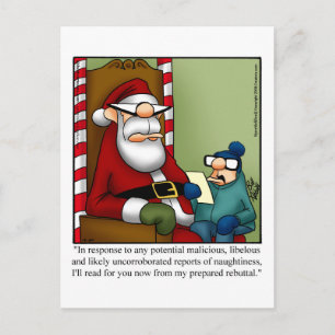 julvykort i Santa Humor Helg Vykort