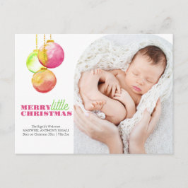 Julvykort Modern Merry & Bright Photo Helg Vykort