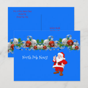 Julvykort North Pole Santa Vykort