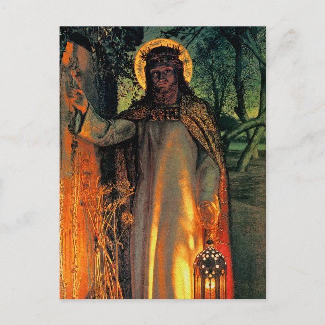 Julvykortet - tända av världen vid jakt helg vykort (Framsida)