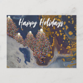 Julvykortsmålning Abstrakt Helg Vykort