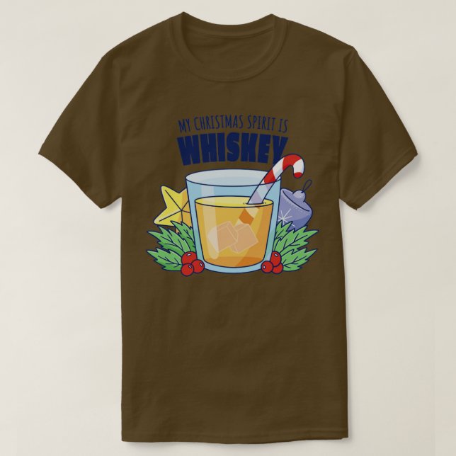 Julwhisky Drink T Shirt (Design framsida)