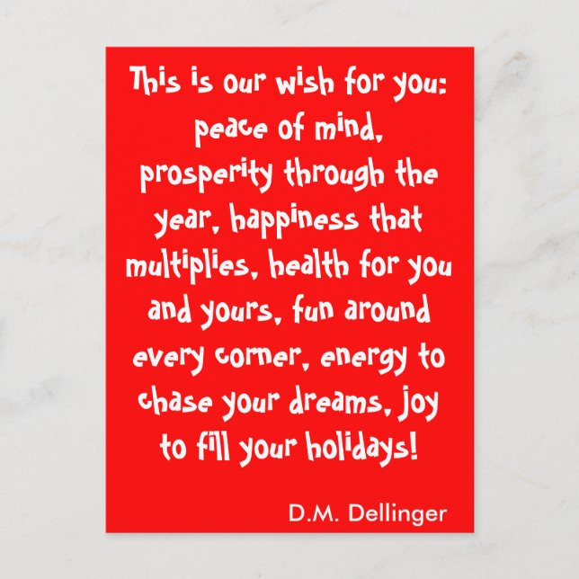 JulWishvykort Helg Vykort (Framsida)