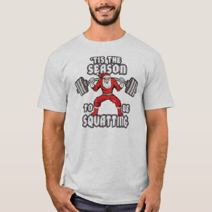 Julworkout Humor - Jultomten Squat T-shirt