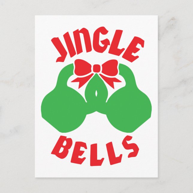 Julworkout Motivation Jingle "Kettle Klockor" Helg Vykort (Framsida)