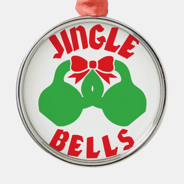 Julworkout Motivation Jingle "Kettle Klockor" Julgransprydnad Metall (Framsidan)