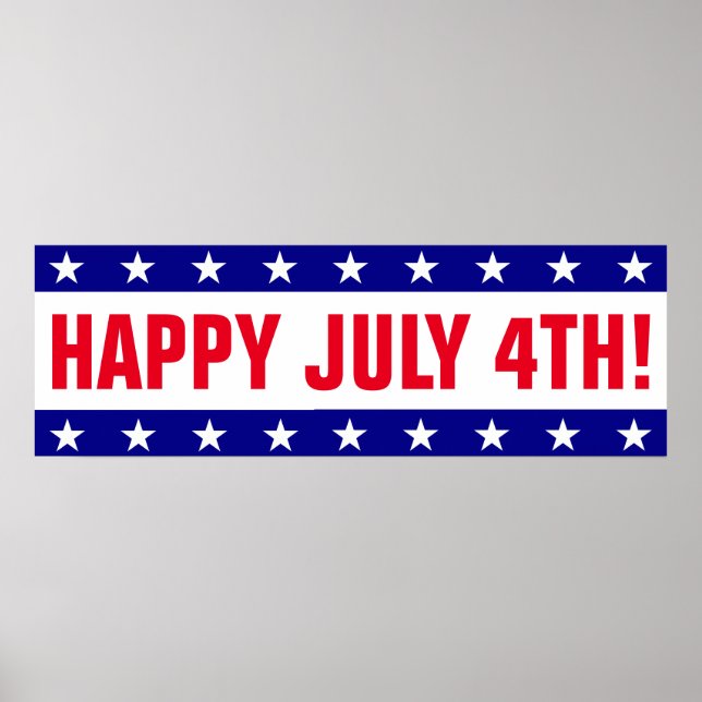 JULY 4:e Party Banner Poster (Framsidan)