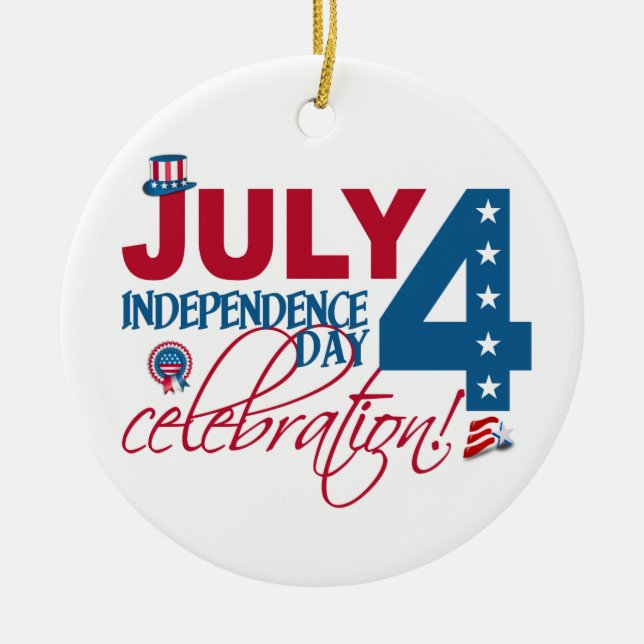 JULY 4 Firande ornament - anpassa! (Framsidan)