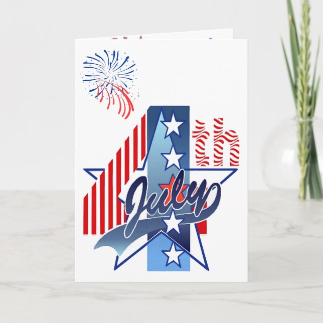 JULY 4e födelsedagen av SHARON SHARPE Kort (Framsida)