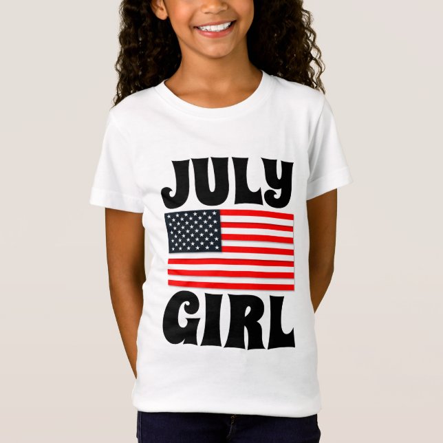 JULY BIRTHDAY GIRL T-Shirts (Framsida)