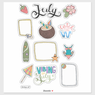 July Sticker Sheet – Fun in the Sun Klistermärken