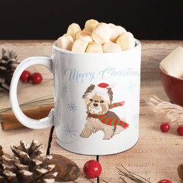 Julykie i Santa Hat Snöflingor Kaffemugg