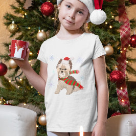 Julykie i Santa Hat Snöflingor T Shirt
