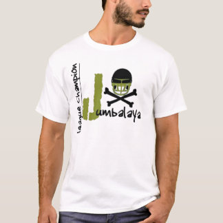 Jumbalaya logotyp med mästare tee shirt