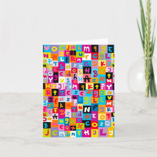 Jumble Alphabet Mönster Kort