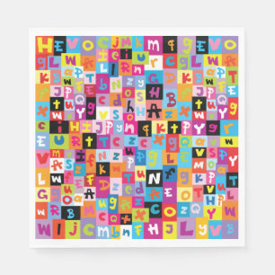 Jumble Alphabet Mönster Pappersservett