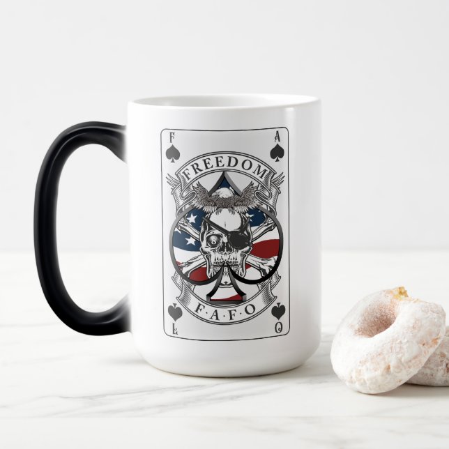 Jumbo 15oz FAFO Ace of Spades Magisk Mugg (Med munk)