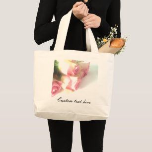 Jumbo bröllop hade ett foto med rosa ros tygkasse