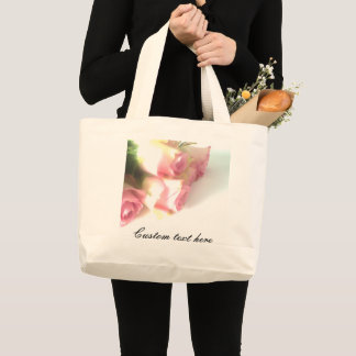 Jumbo bröllop hade ett foto med rosa ros tygkasse