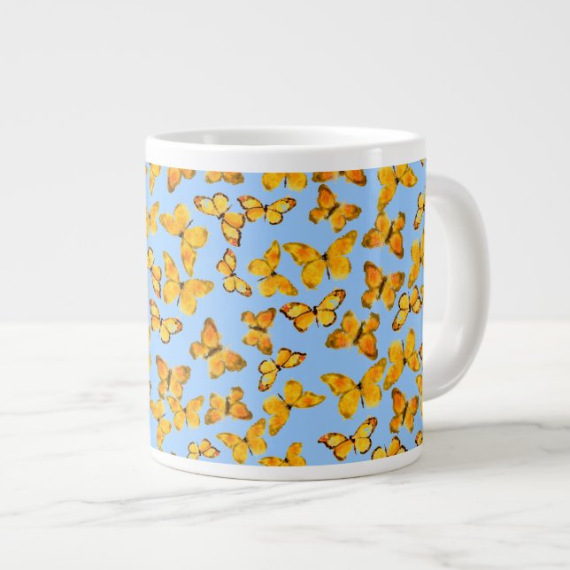 Jumbo Coffee Mugg, Golden Butterflies på Himlar Bl Jumbo Mugg (Framsida höger)
